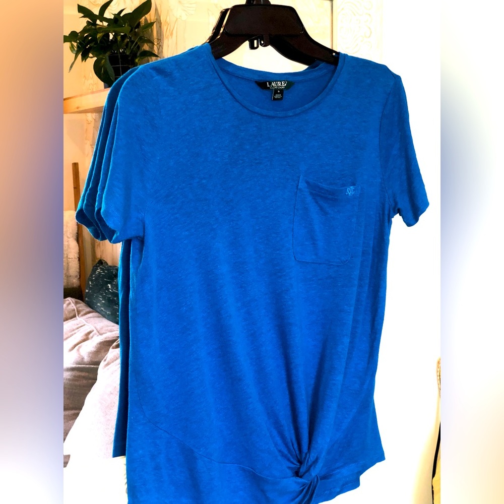 Ralph Lauren Royal Blue Twisted Side-Front Tee - S